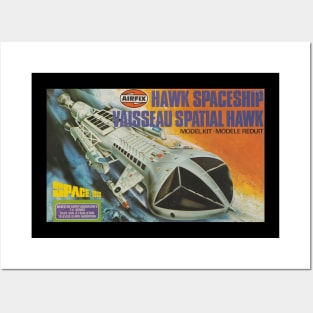 Vintage Model Kit Box Art - Hawk Space Fighter Posters and Art